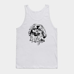 Funny Proud Pekingese dog portrait dog lover Tank Top